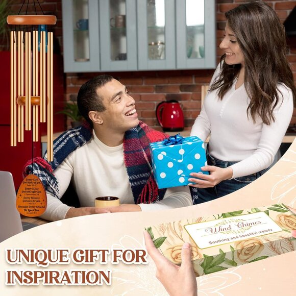 Christian Wind Chimes Aluminum Religious Gift for Women Moms Friends Sister - Picture 3 of 8